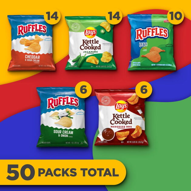 Lay S Ruffles Lay's & Ruffles Crunch Mix Chips, Variety Pack, 50 pk. - Shop Household ...